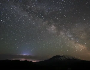 Mt St Helens, Milky Way and a Thunderstorm (Bruce Alber)