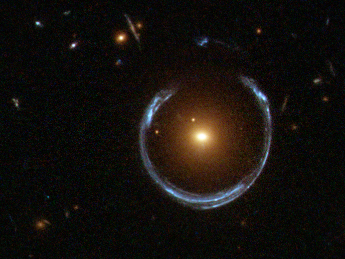 Einstein Ring LRG 3-757 (Credit ESA/NASA)