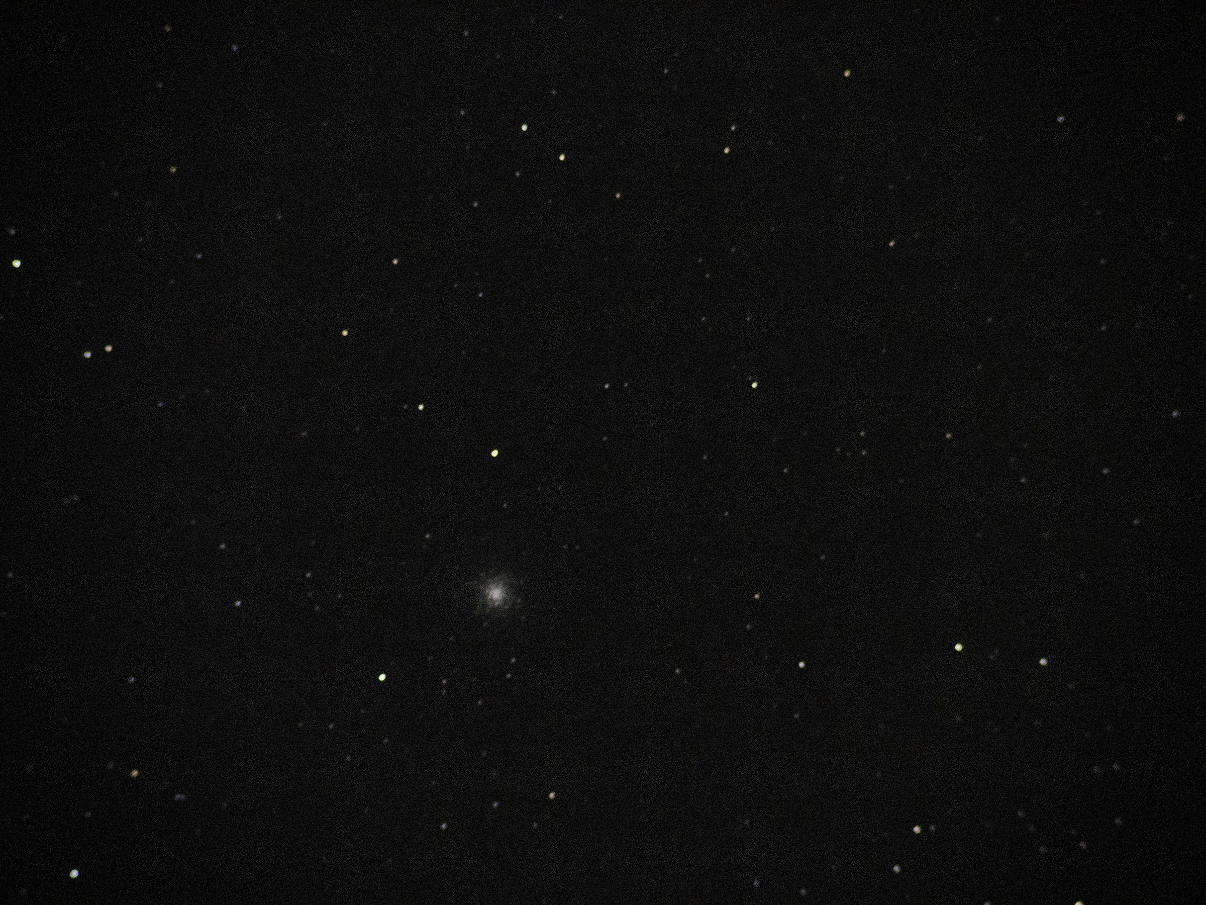 M13 in 5 seconds through an ST80 refractor on an SLT mount.