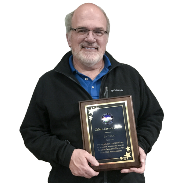 Jim Todd, OMSI Director of Space Science Education receives Galileo Award.