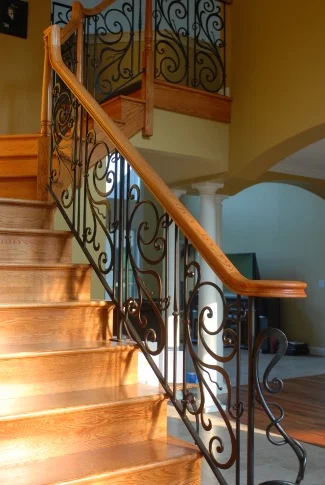 Wrought Iron Interior Railing - Residential