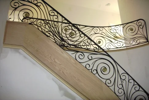 Decorative Iron Interior Railing - Residential
