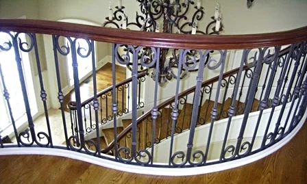 Decorative Wrought Iron Interior Balcony Railing