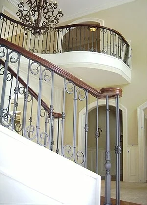 Decorative Wrought Iron Interior Railing / Balcony