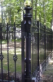 Wrought Iron Fence - Decorative Corner Post