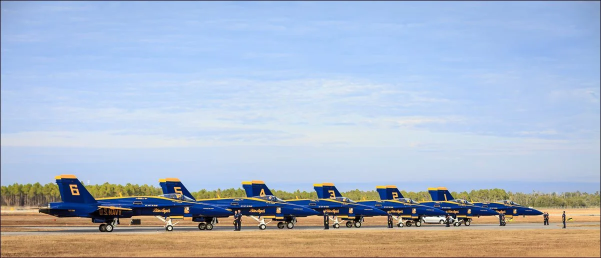  The Blue Angels park on the ramp after their last performance of the 2011 season. Naval Air Station Pensacola.