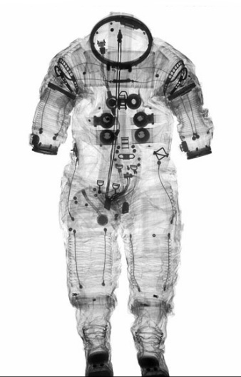 X-ray photograph of Alan Shepard's Apollo 14 spacesuit.