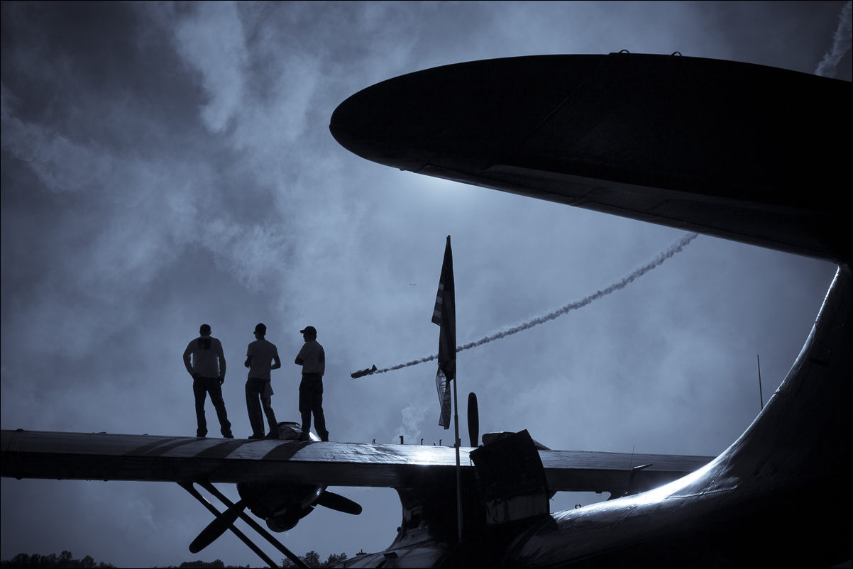  Young men atop a Consolidated Catalina PBY at the 2007 Great Georgia Airshow in Peachtree City, Georgia.