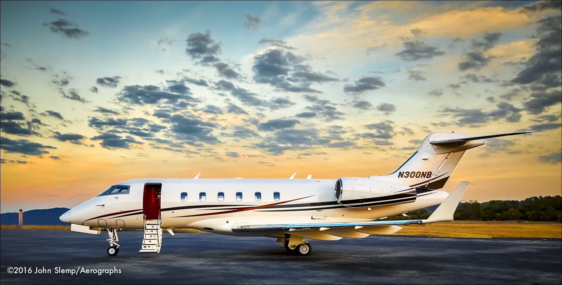 Bombardier Challenger 300 owned by the Nelson Brothers company in Birmingham, Alabama.