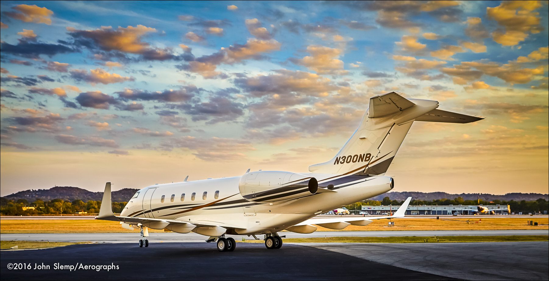 Bombardier Challenger 300 owned by the Nelson Brothers company in Birmingham, Alabama.