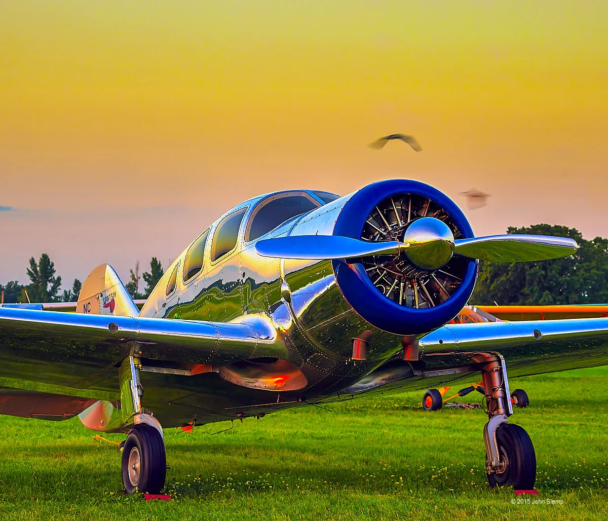 A lovely Spartan Executive photographed at dawn during AirVenture 2015 in Oshkosh, Wisconsin.