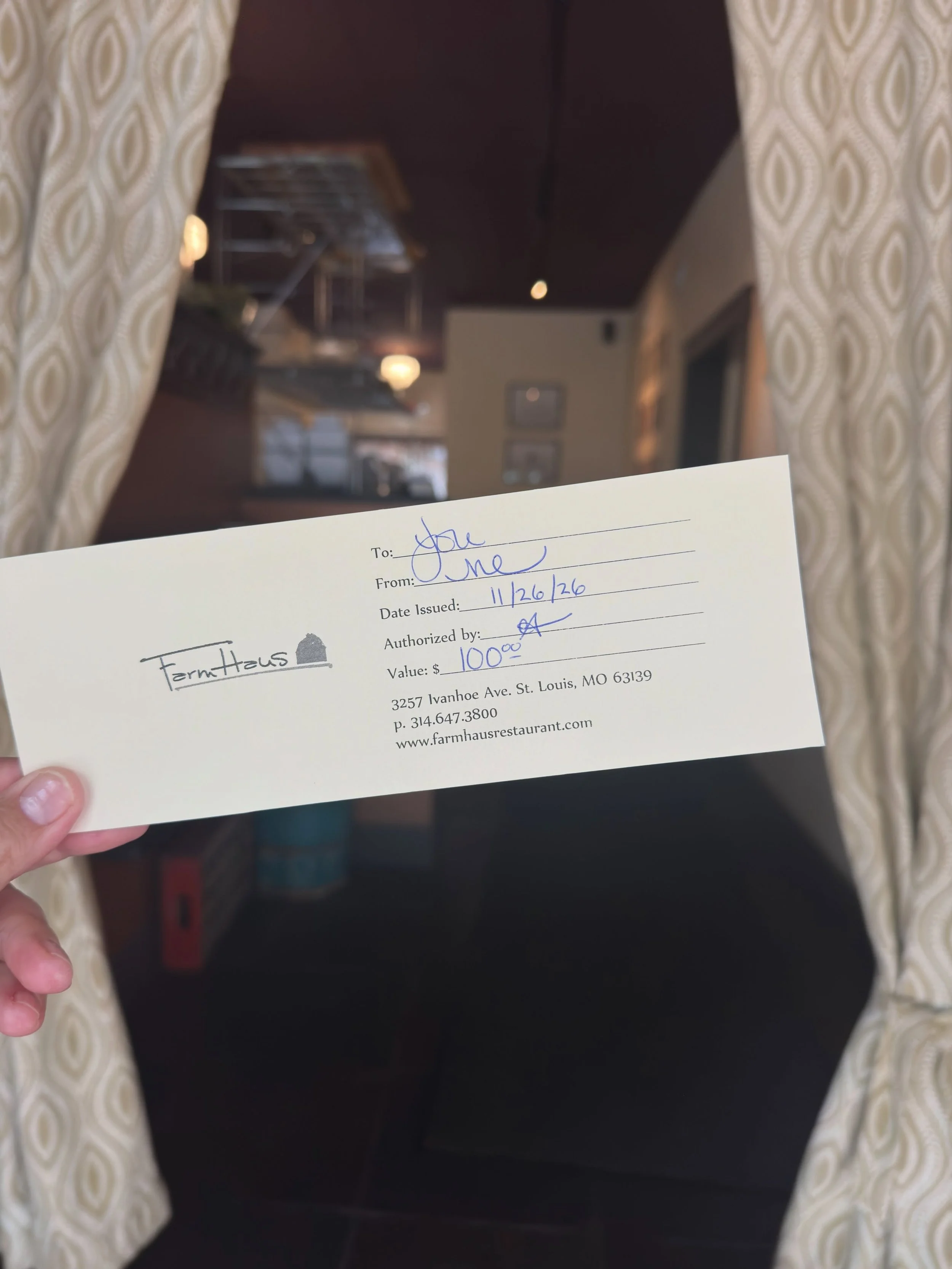 Need another reason to let Farmhaus handle your Thanksgiving turkey?

Holiday Gift Certificate Deal! 

Buy 2 each $100 gift certficates for $150. These will be ready for pick up with your turkey order on Thanksgiving Day (or that Tuesday/Wednesday if