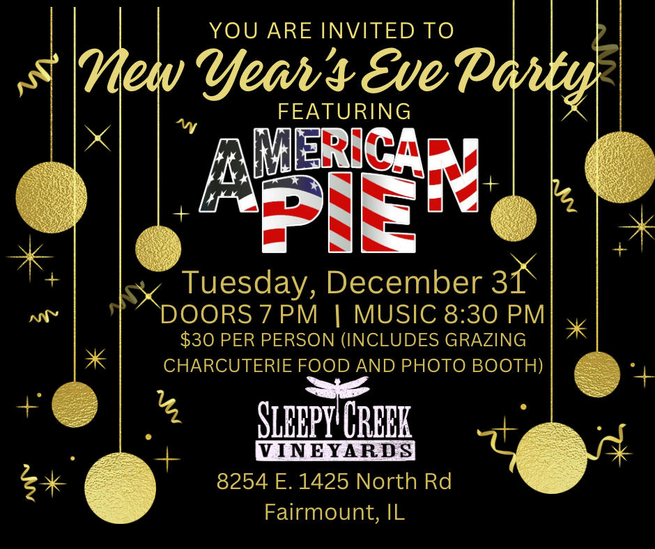 New Years ROCKIN' Eve at Sleepy Creek Vineyards - December 31, 2024