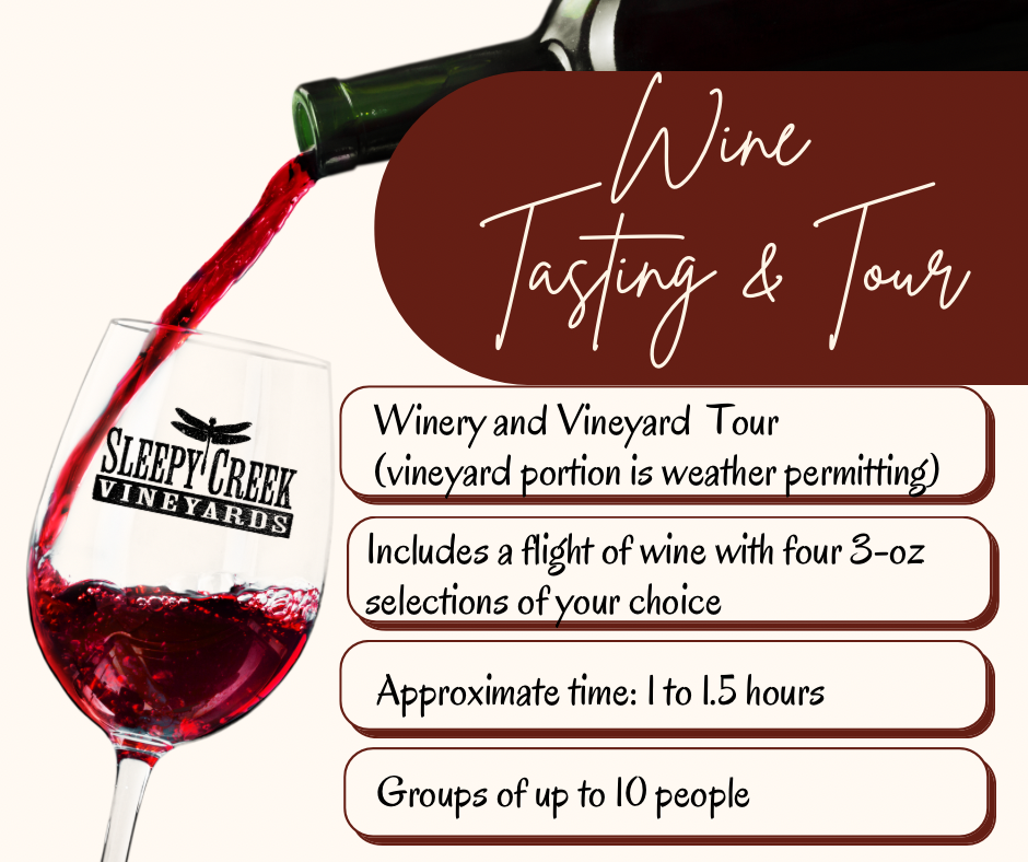 Wine Tour &amp; Tasting - June 28, 2025 at 1pm or June 29, 2025 at 1pm