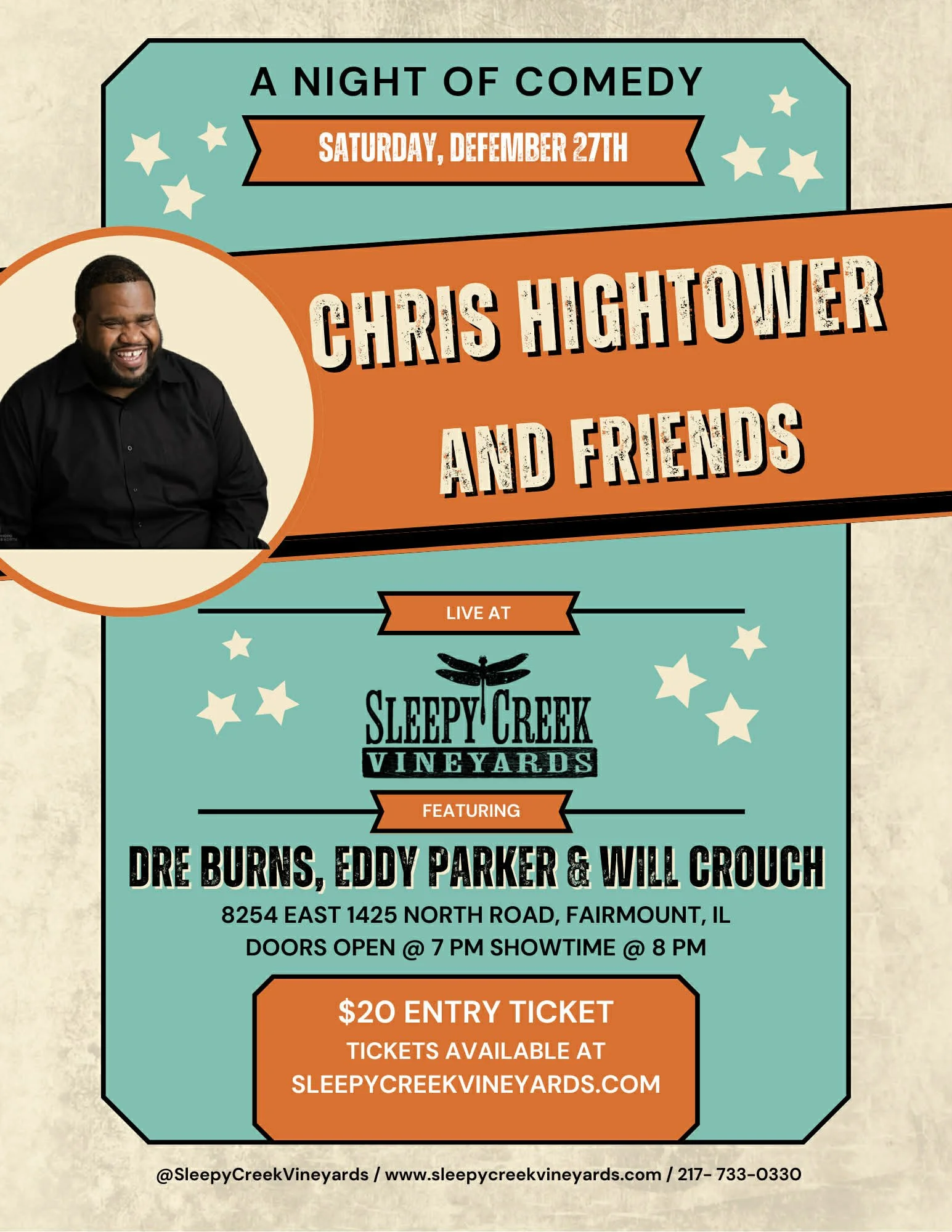 A Night of Comedy with Chris Hightower and Friends - December 27, 2025