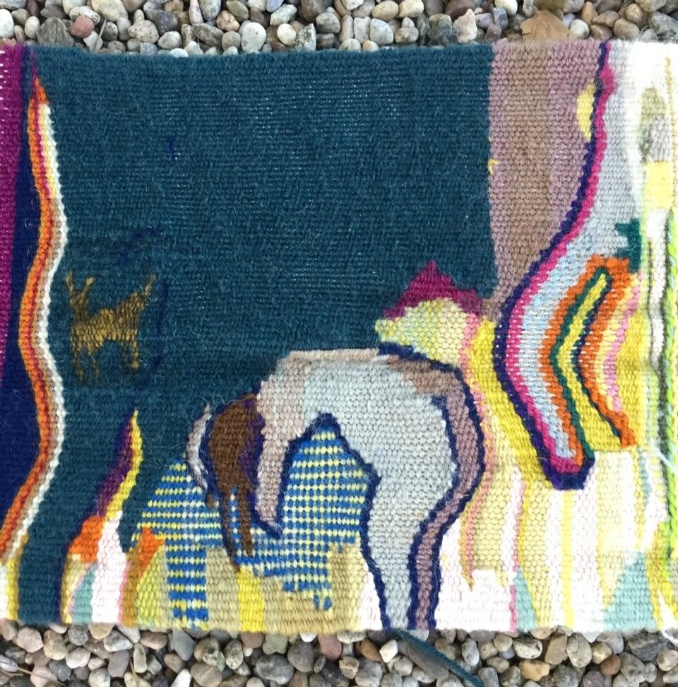 river bath, 2018, wool and linen