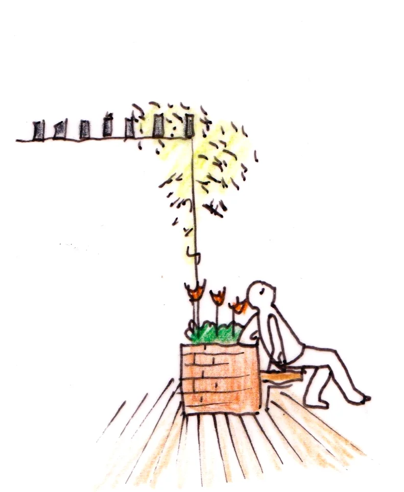 Illustration, LTH, V-husets innergård