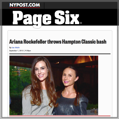 The New York Post's Page Six: Ariana Rockefeller