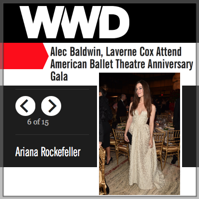 WWD: Ariana Rockefeller