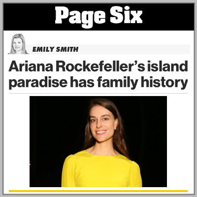Page Six: Ariana Rockefeller