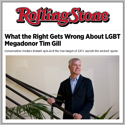 Rolling Stone: Gill Foundation