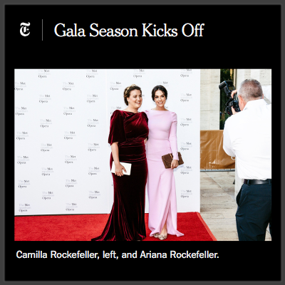 New York Times: Ariana Rockefeller