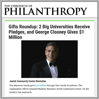 Chronicle of Philanthropy: Meyerson Family Foundation