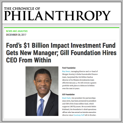 Chronicle of Philanthropy: Gill Foundation