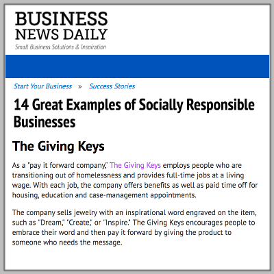 Business News Daily: The Giving Keys