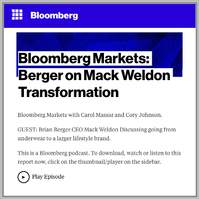 Bloomberg Radio: Mack Weldon
