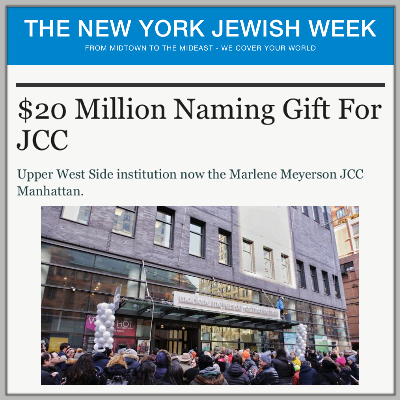 Jewish Week: Meyerson Family Foundation