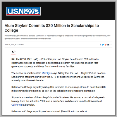 U.S News & World Report: Stream Line Circle