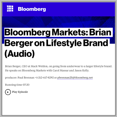 Bloomberg Radio: Mack Weldon