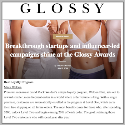 Glossy Magazine: Mack Weldon