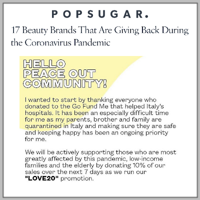 Popsugar: Peace Out