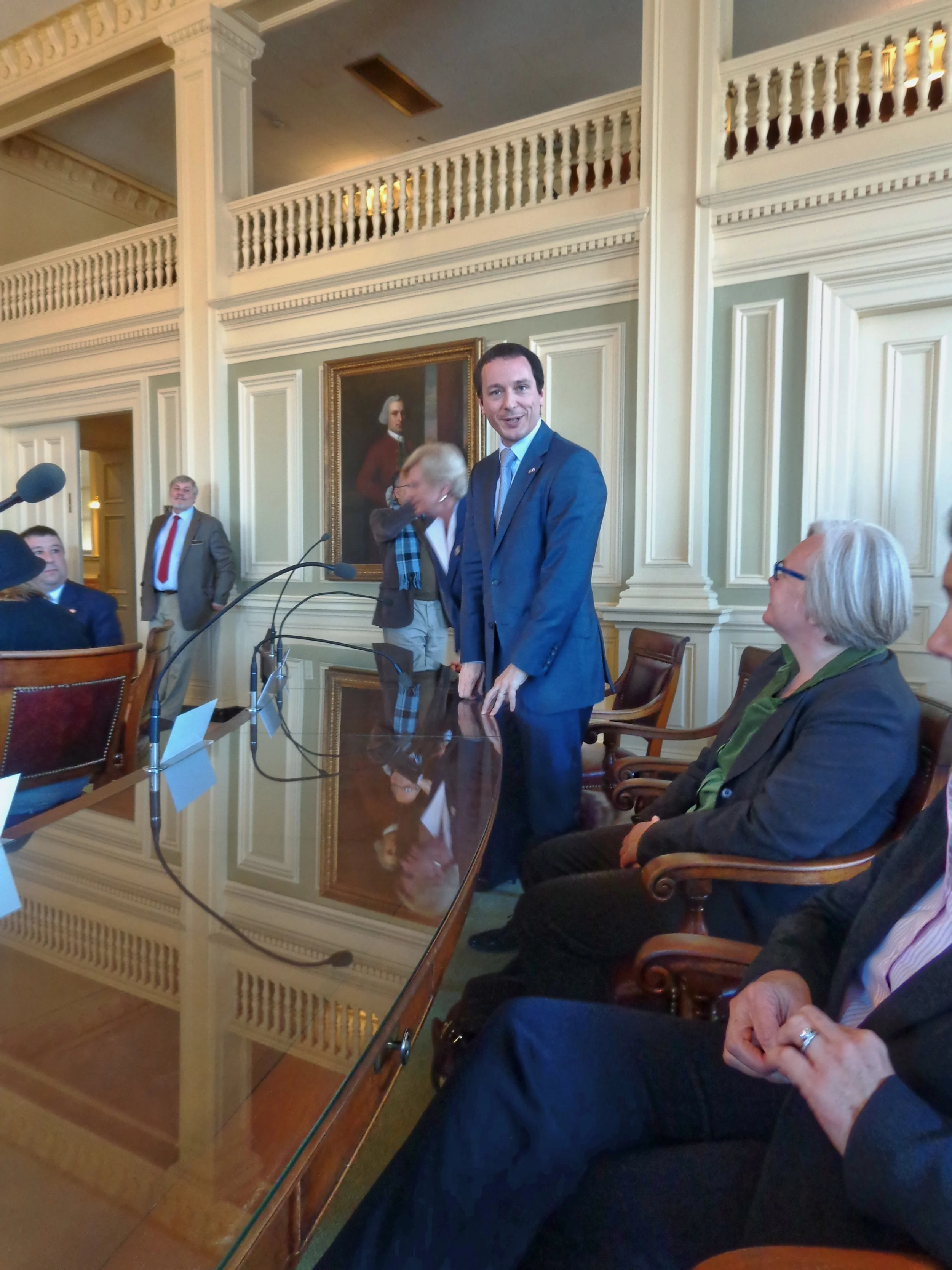 Consul General Fabien Fieschi in the Senate Chamber