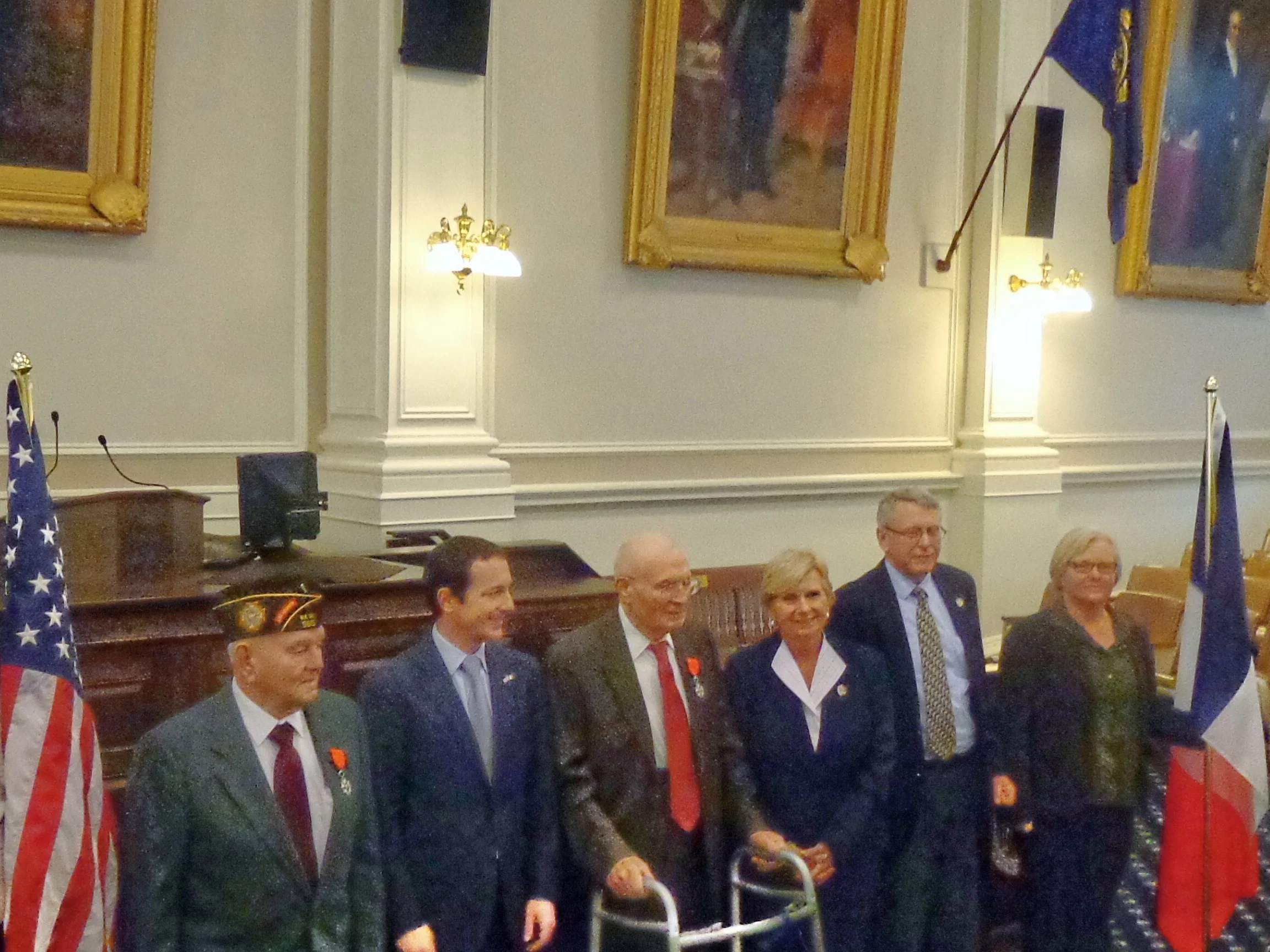 The Consul General and the NH Veterans after the medal ceremony