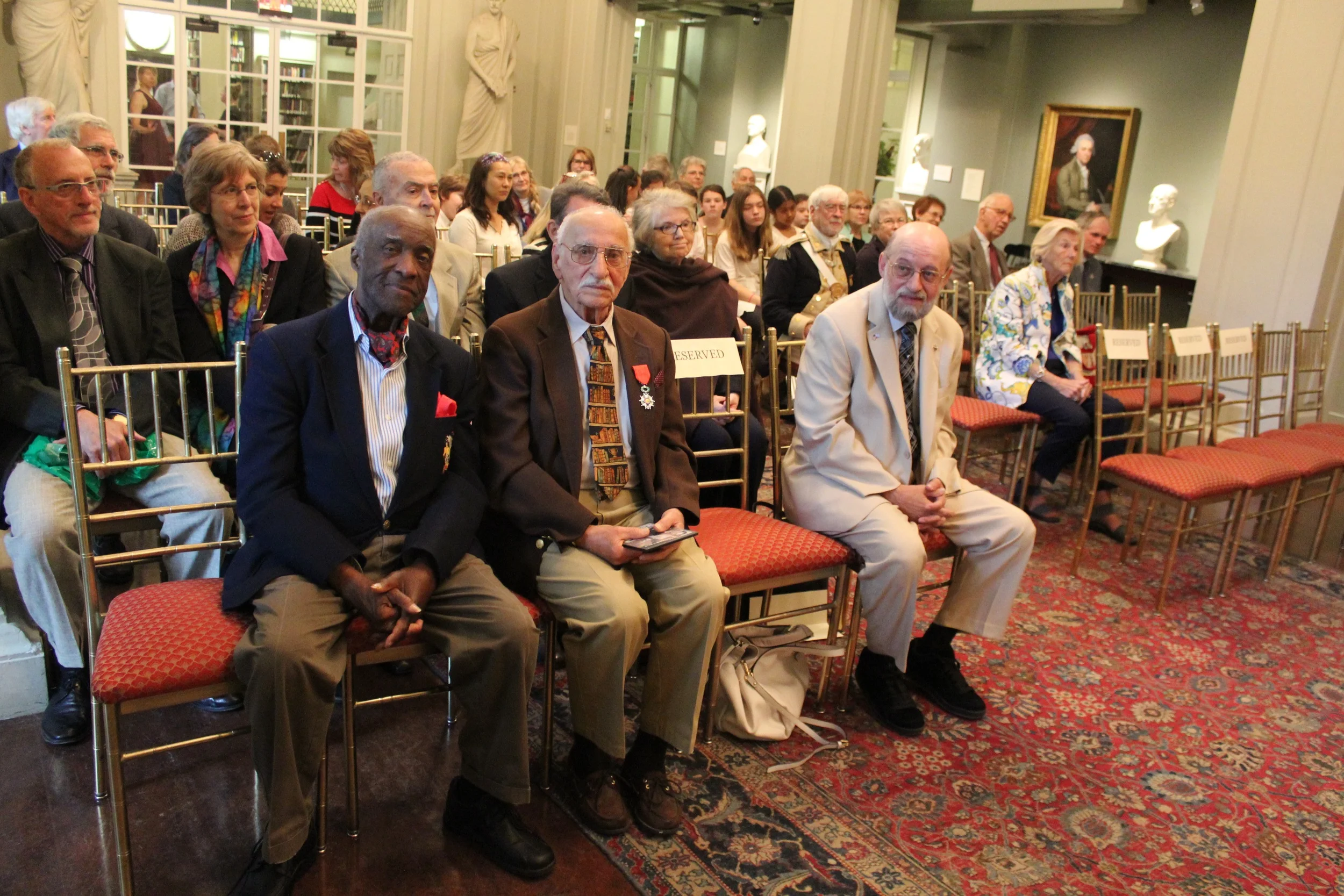 Tuskegee Airman Enoch Woodhouse with Mr. Filios