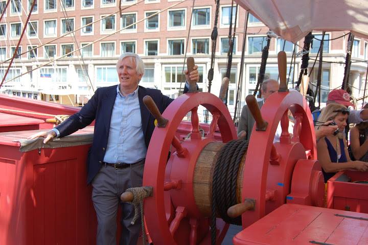 Captain Rick Detwiller at the helm