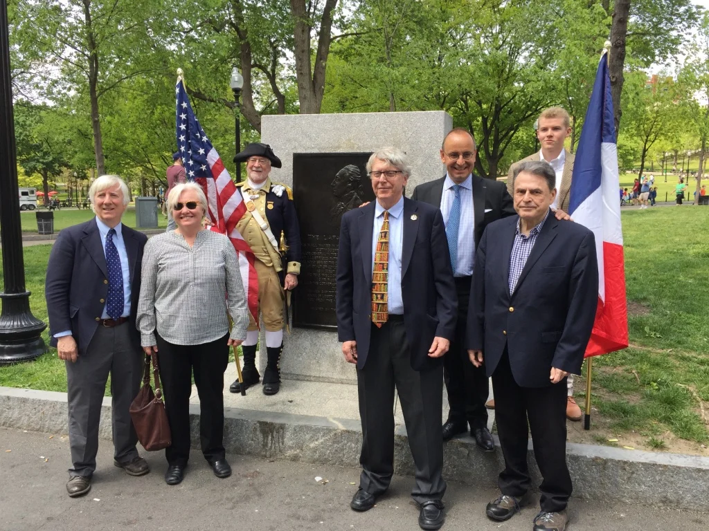 Massachusetts Lafayette Society Board Members at the Monument