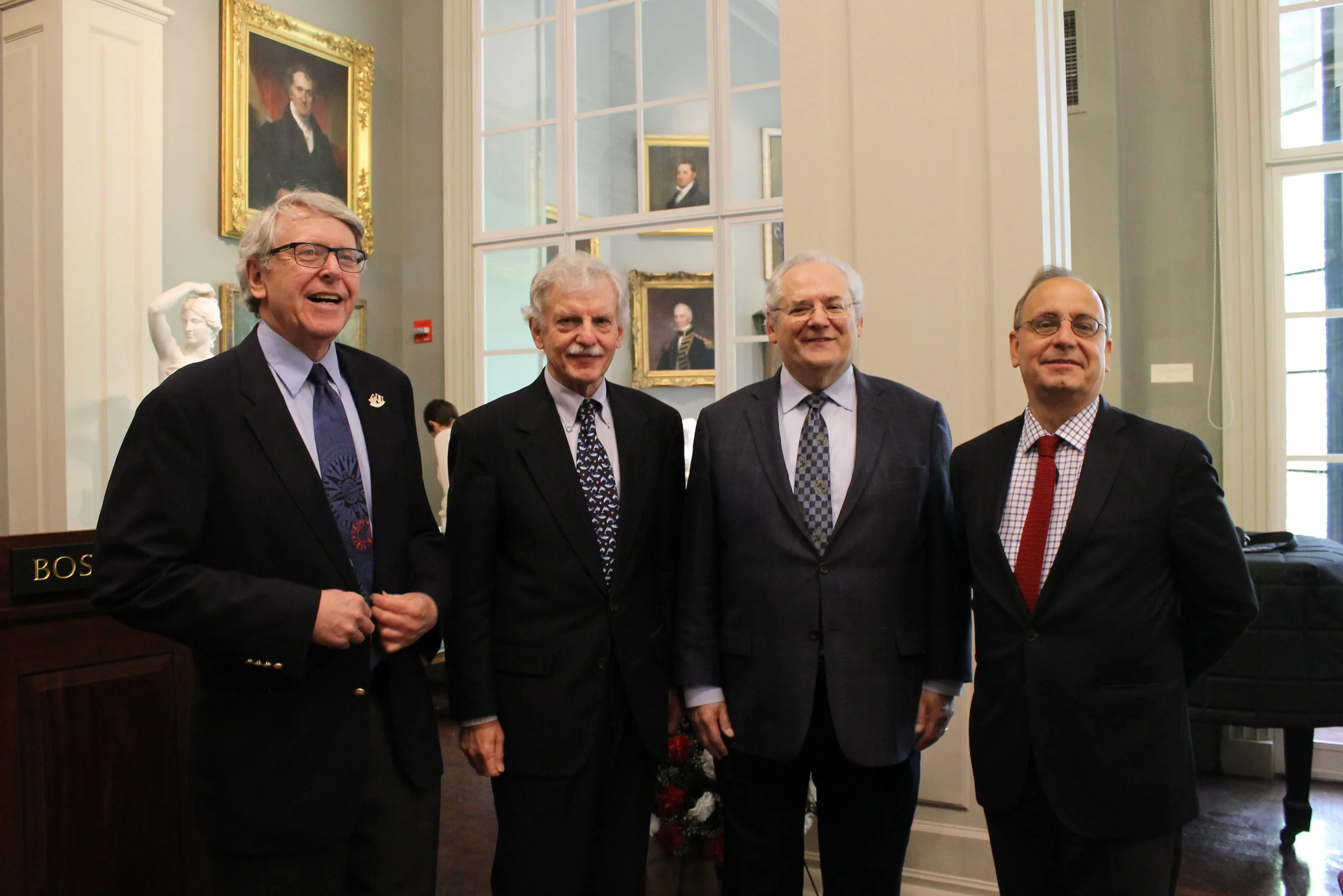 President Hoffman,  Honorary Consul of Poland Marek Lesniewski-Laas, Marc Redlich, Consul General Freland, courtesy of L. Willis.