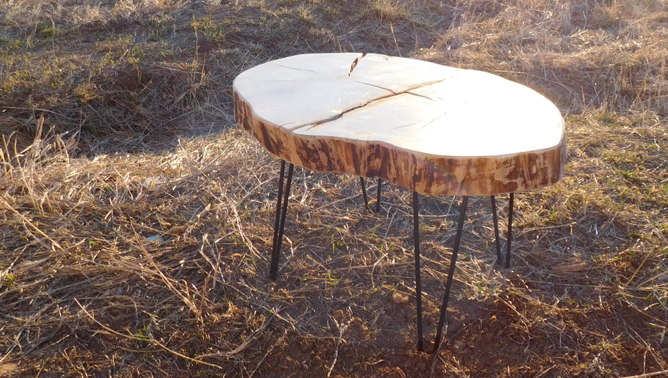 Reclaimed Cotton Wood from Denver Side Table
