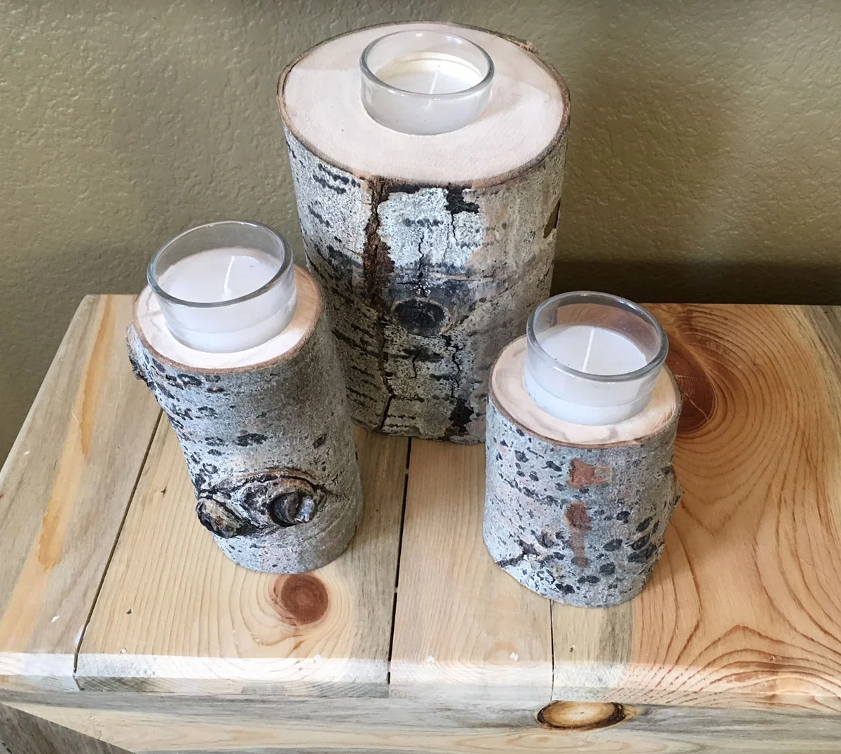 Aspen candle holder - $12