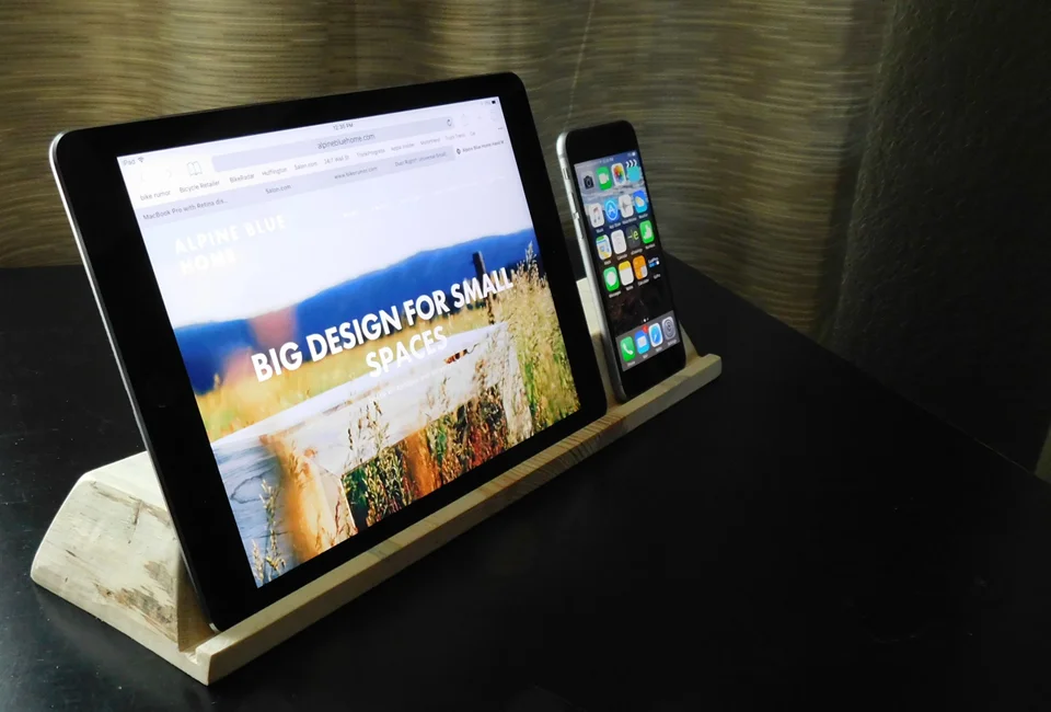 Beetle kill pine iPad holder - $15