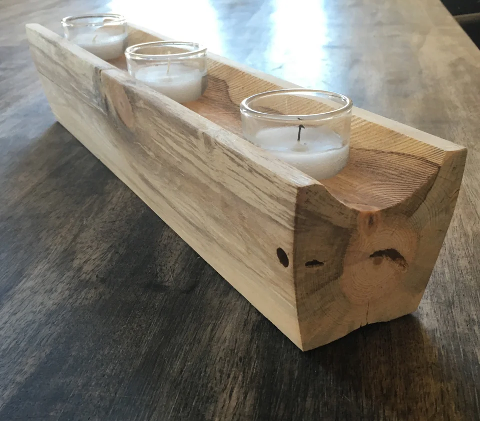 Cove cut beetle kill pine candle holder - $20-$60