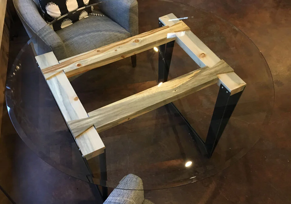 Steel beetle Kill and Glass round table 2.jpg