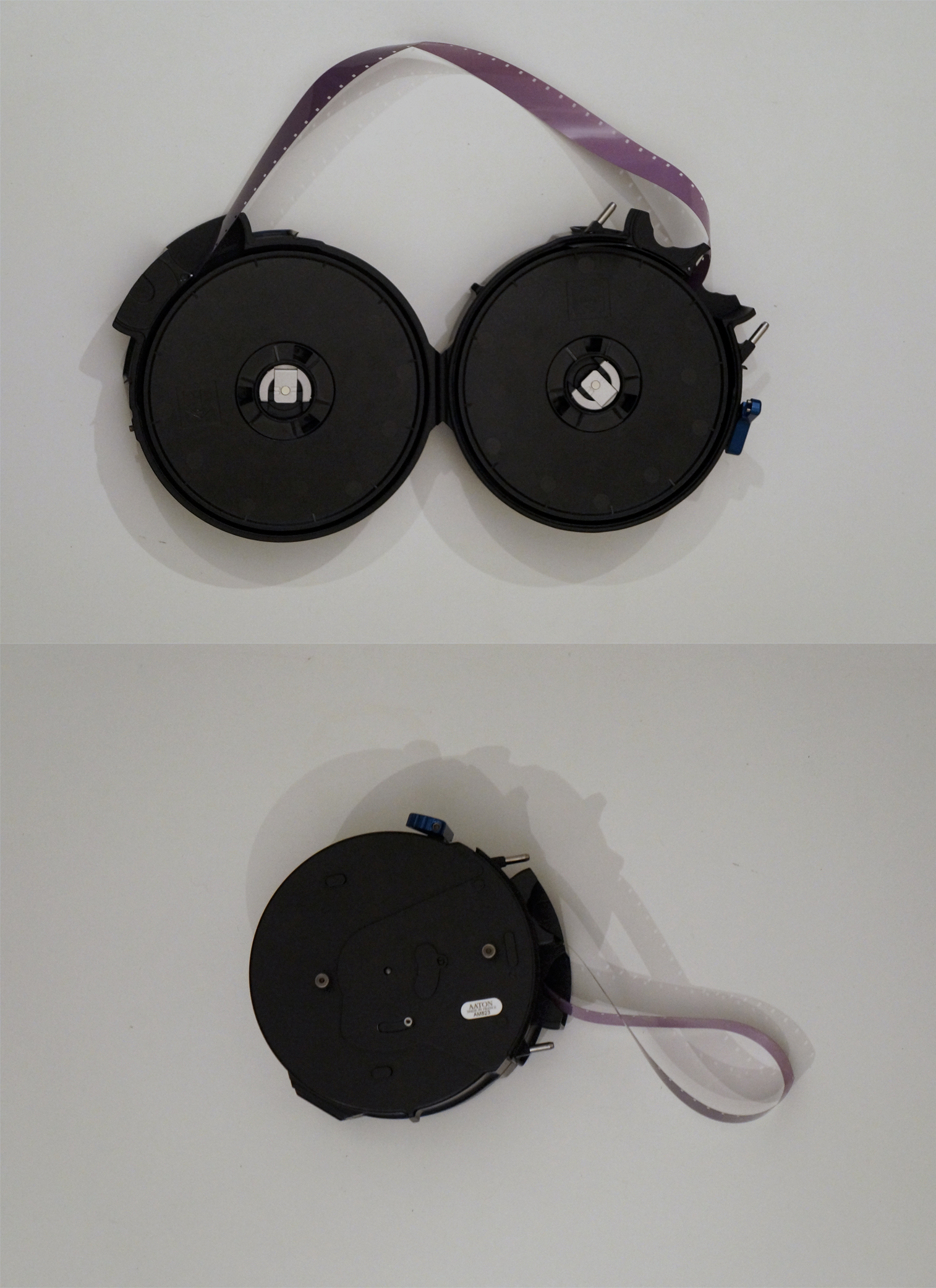 Feed and TakeUp side (Top) - Quick Load Magazine Ready to roll (Bottom)