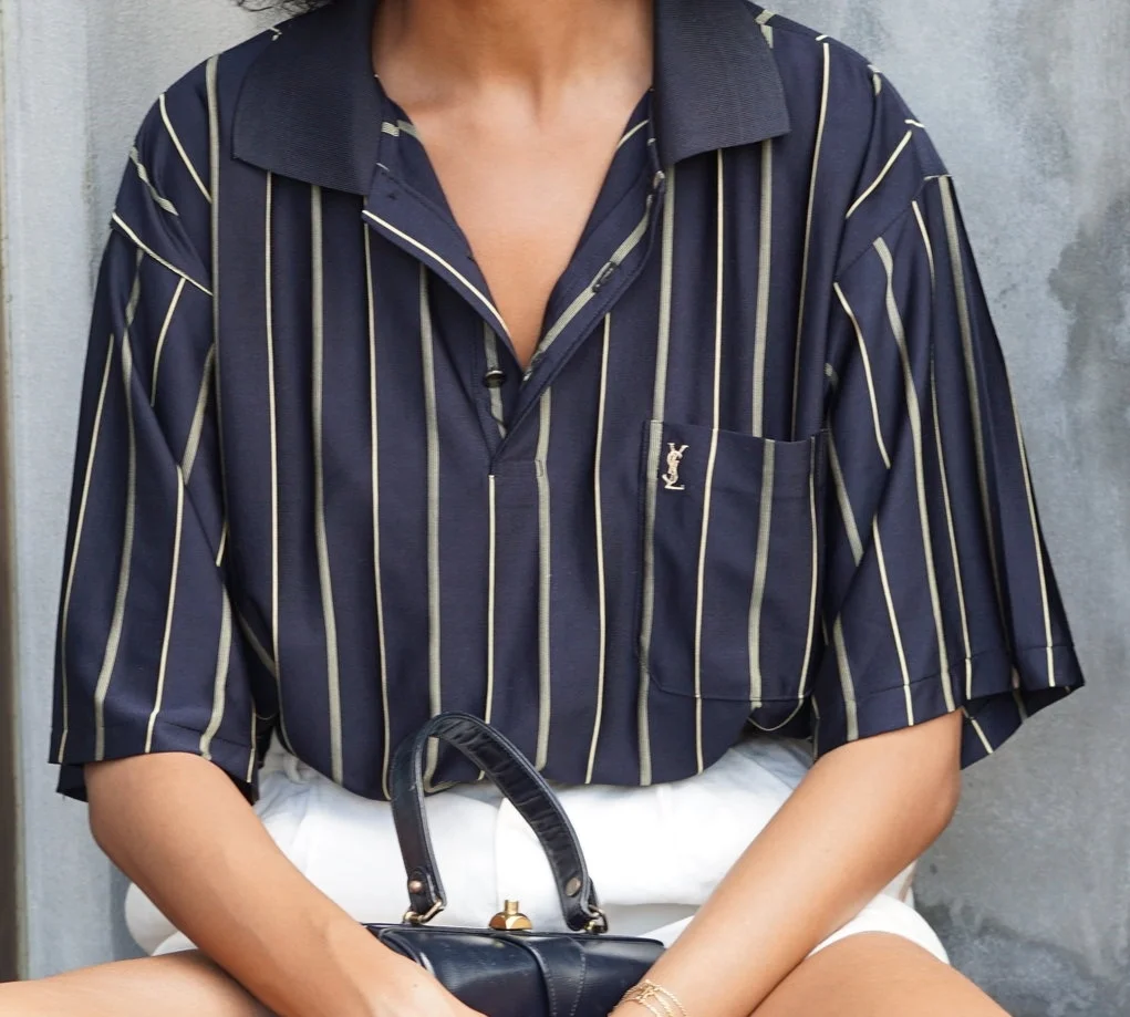Vintage Yves Saint Laurent Silk Polo Shirt