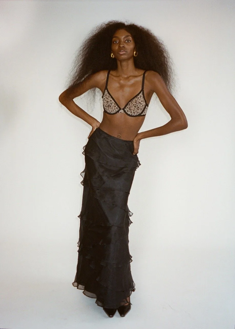 Vintag Silk Ruffle Skirt