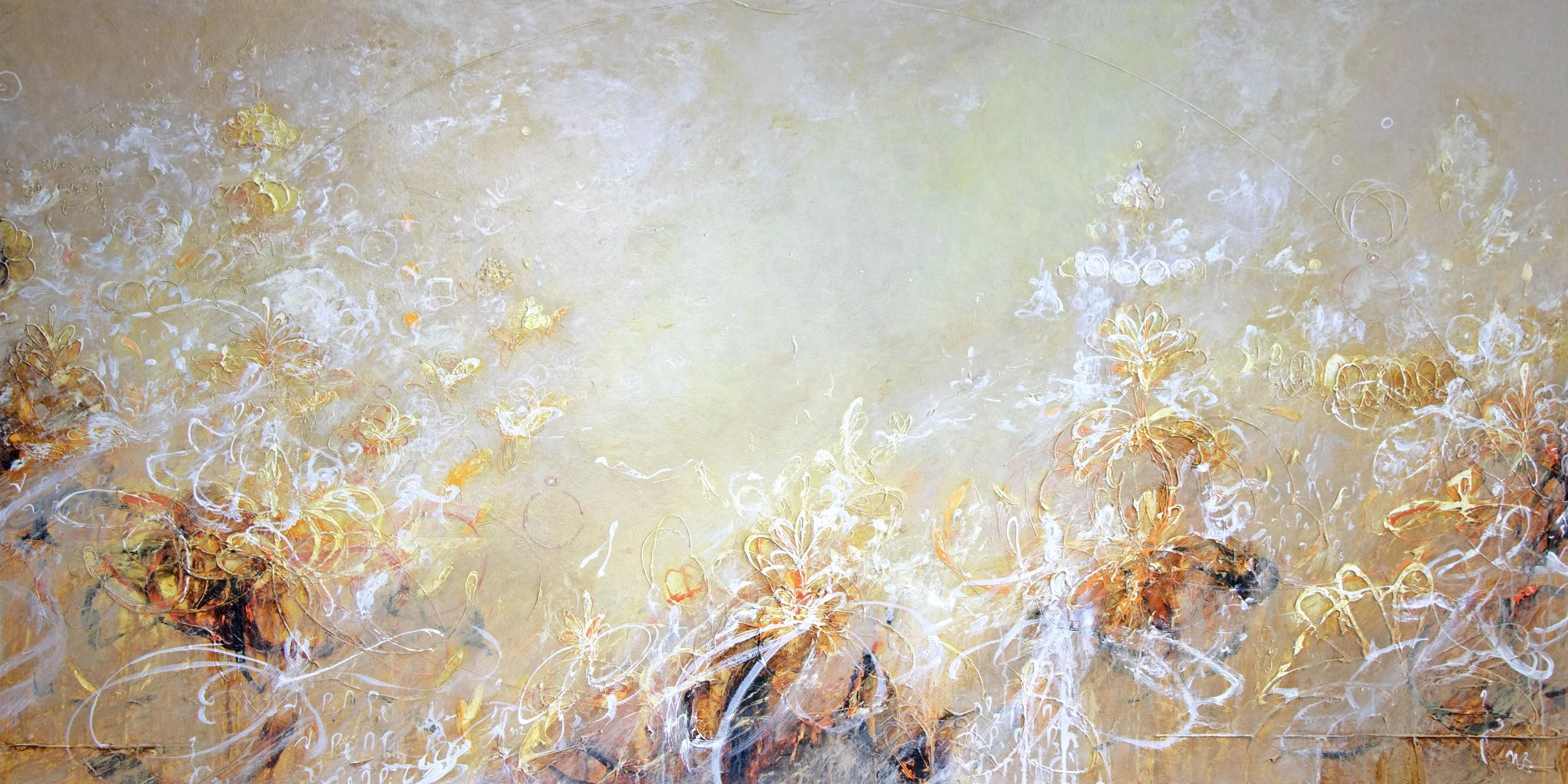 Tranquility In The Center,  Acrylic On Canvas 36x72%22.jpg